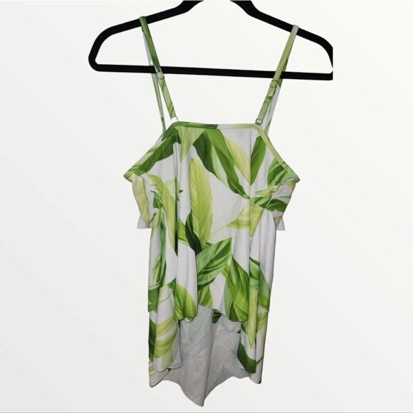 Misses Leaf tankini swimsuit size Medium - Picture 2 of 6